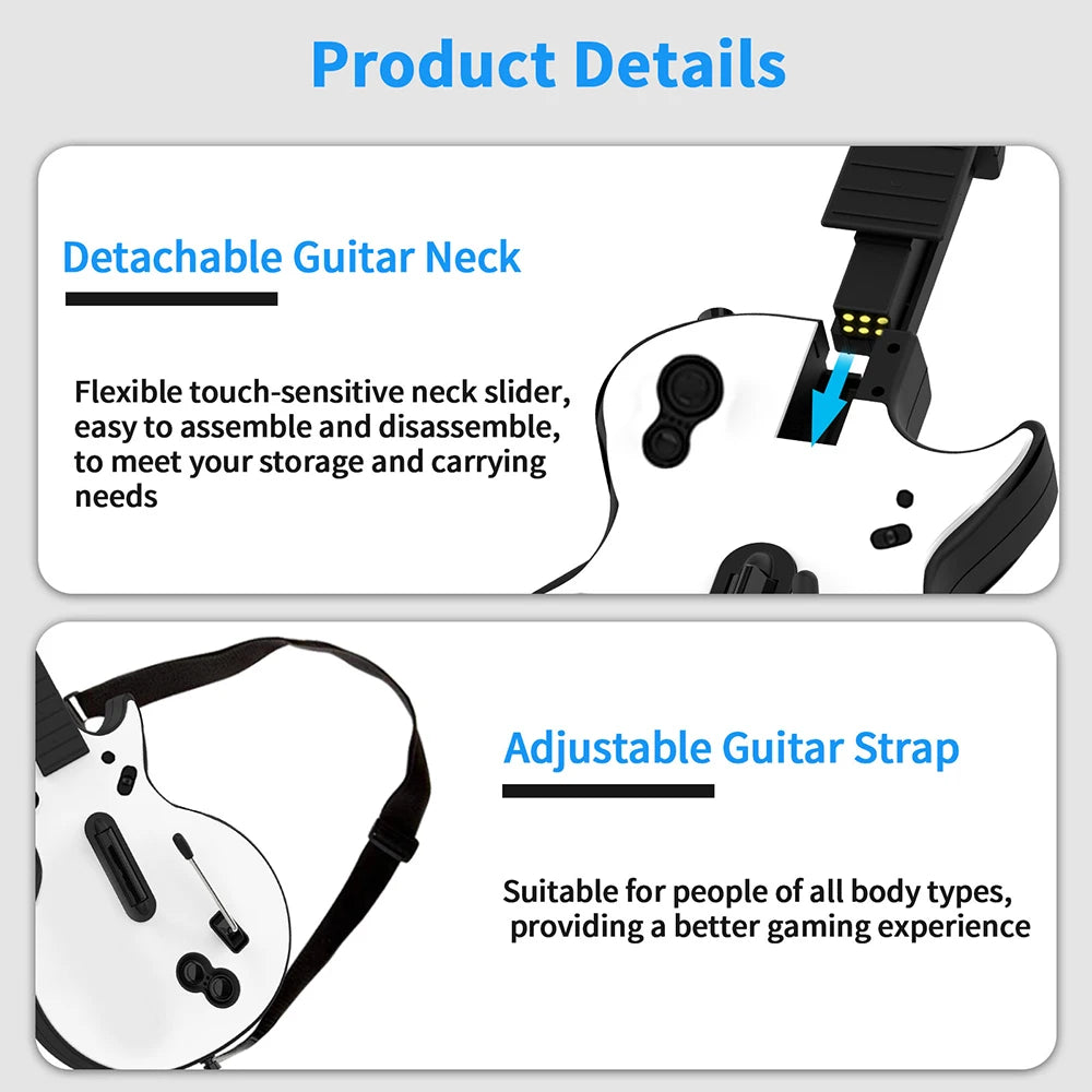 Guitarra Controlador DOYO para Juegos Musicales | Compatible con Clone Hero, PC y PS3