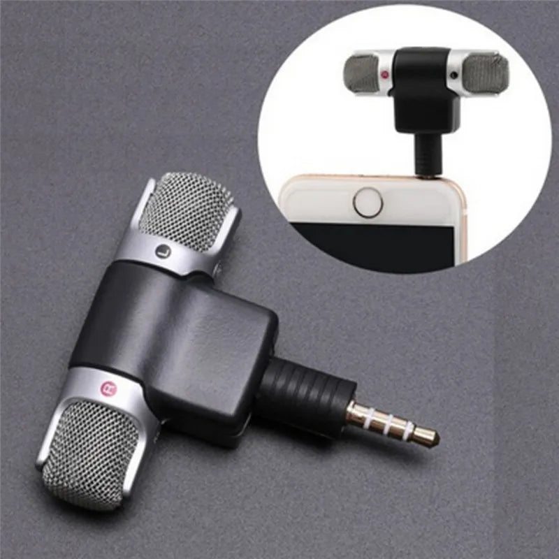 Micrófono Estéreo Mini Jack 3.5mm – Grabación Portátil para Vlogging, Laptop y Creadores en Movimiento