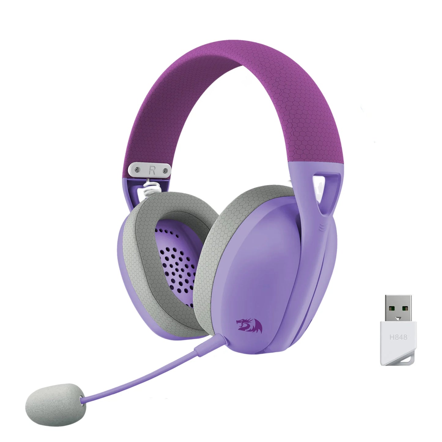 Redragon H848 Wireless Gaming Headset | Sonido Envolvente 7.1 + Mic Desmontable