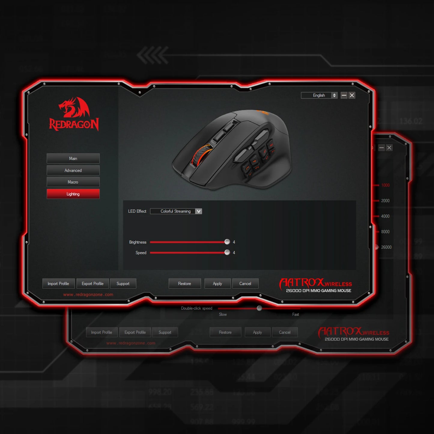 Redragon M811 PRO – Mouse Gamer Inalámbrico RGB con 15 Botones Programables y 10 Teclas Macro Laterales