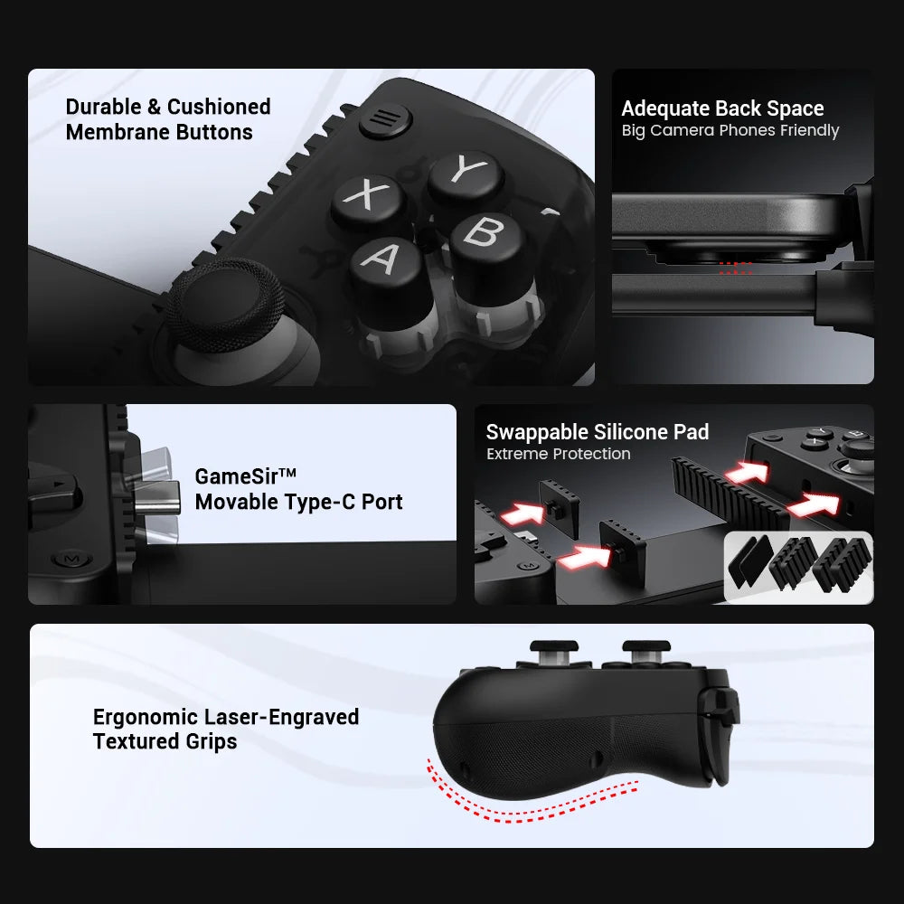 GameSir X5 Lite – Controlador Móvil con Cable USB-C | Efecto Hall y Disparadores Rápidos para Android y iOS
