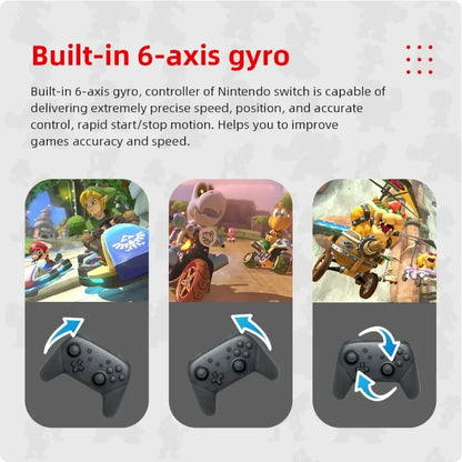 Controlador Inalámbrico Bluetooth con Giroscopio de 6 Ejes y Vibración HD | Compatible con PC y Consolas Bluetooth