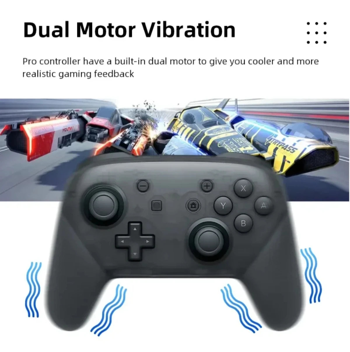 Controlador Inalámbrico Bluetooth con Giroscopio de 6 Ejes y Vibración HD | Compatible con PC y Consolas Bluetooth