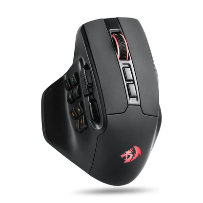 Redragon M811 PRO – Mouse Gamer Inalámbrico RGB con 15 Botones Programables y 10 Teclas Macro Laterales