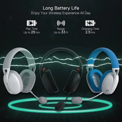 Redragon H848 Wireless Gaming Headset | Sonido Envolvente 7.1 + Mic Desmontable
