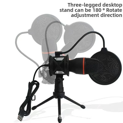 Micrófono Condensador USB/3.5mm para PC – Ideal para Gaming, Streaming y Karaoke