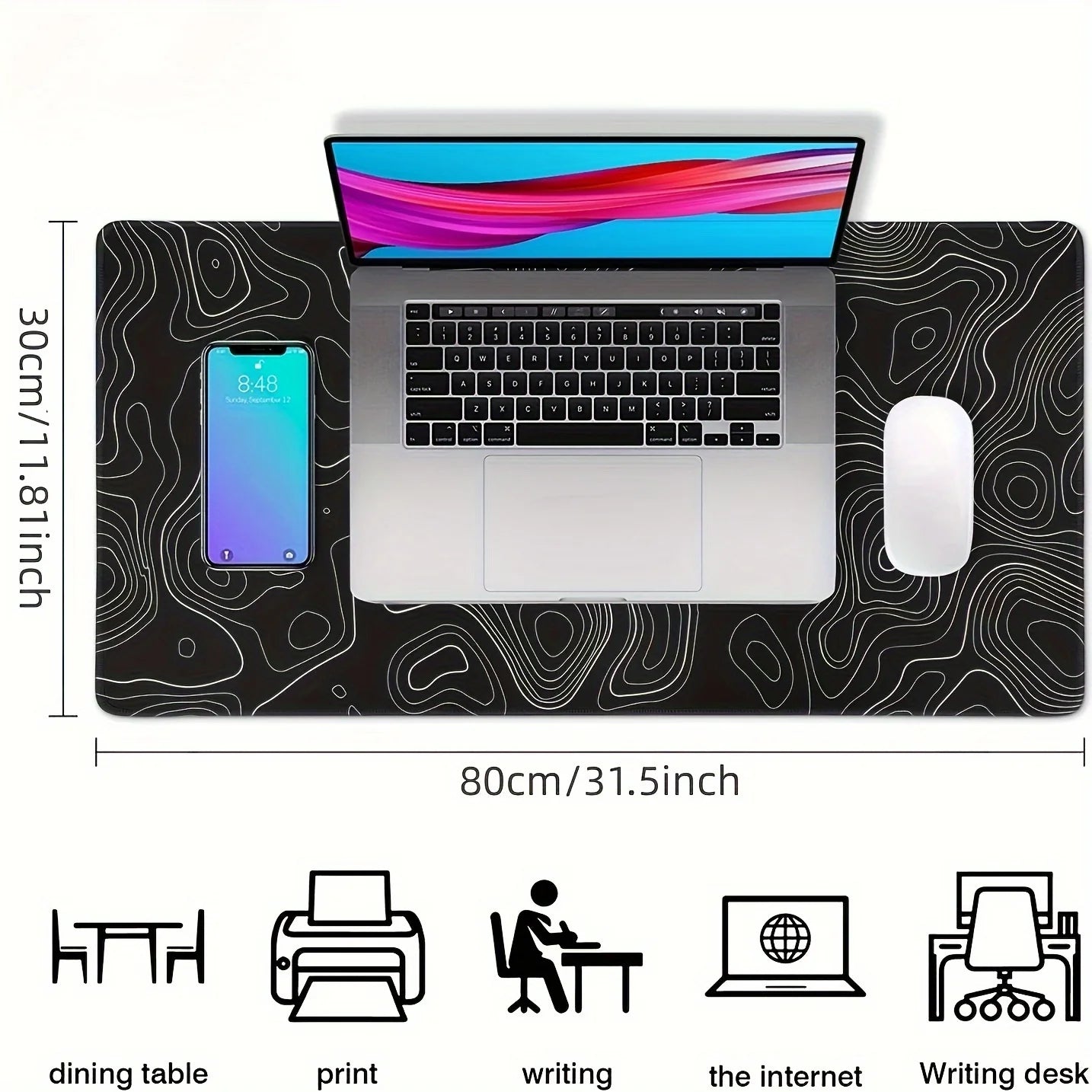 Mouse Pad Gamer XL – Base Antideslizante y Bordes Reforzados para Setups de Escritorio