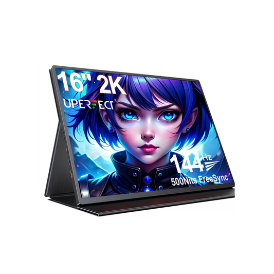 UPERFECT UGame C2 Pro – Monitor Portátil 16″ QHD 144 Hz | IPS 100 % sRGB, USB-C / HDMI, FreeSync